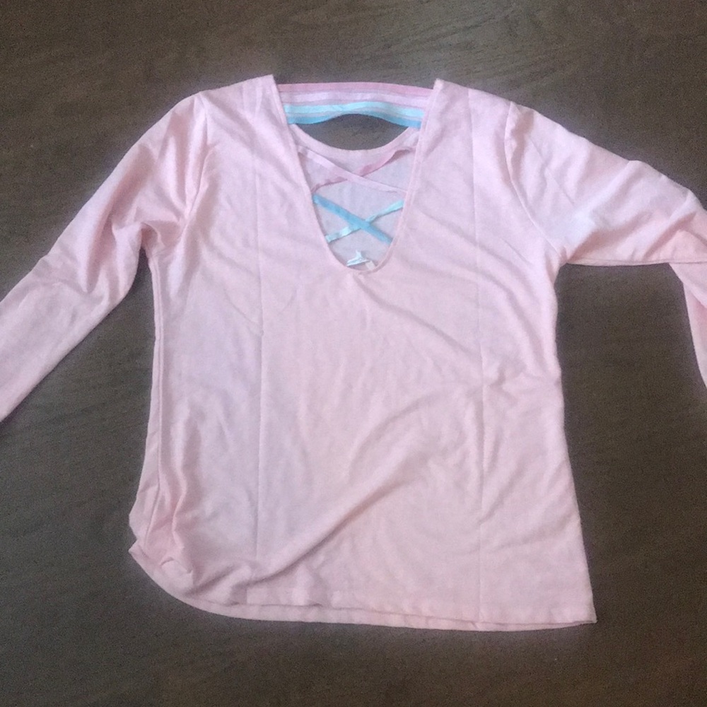 Peach/coral yoga-workout top